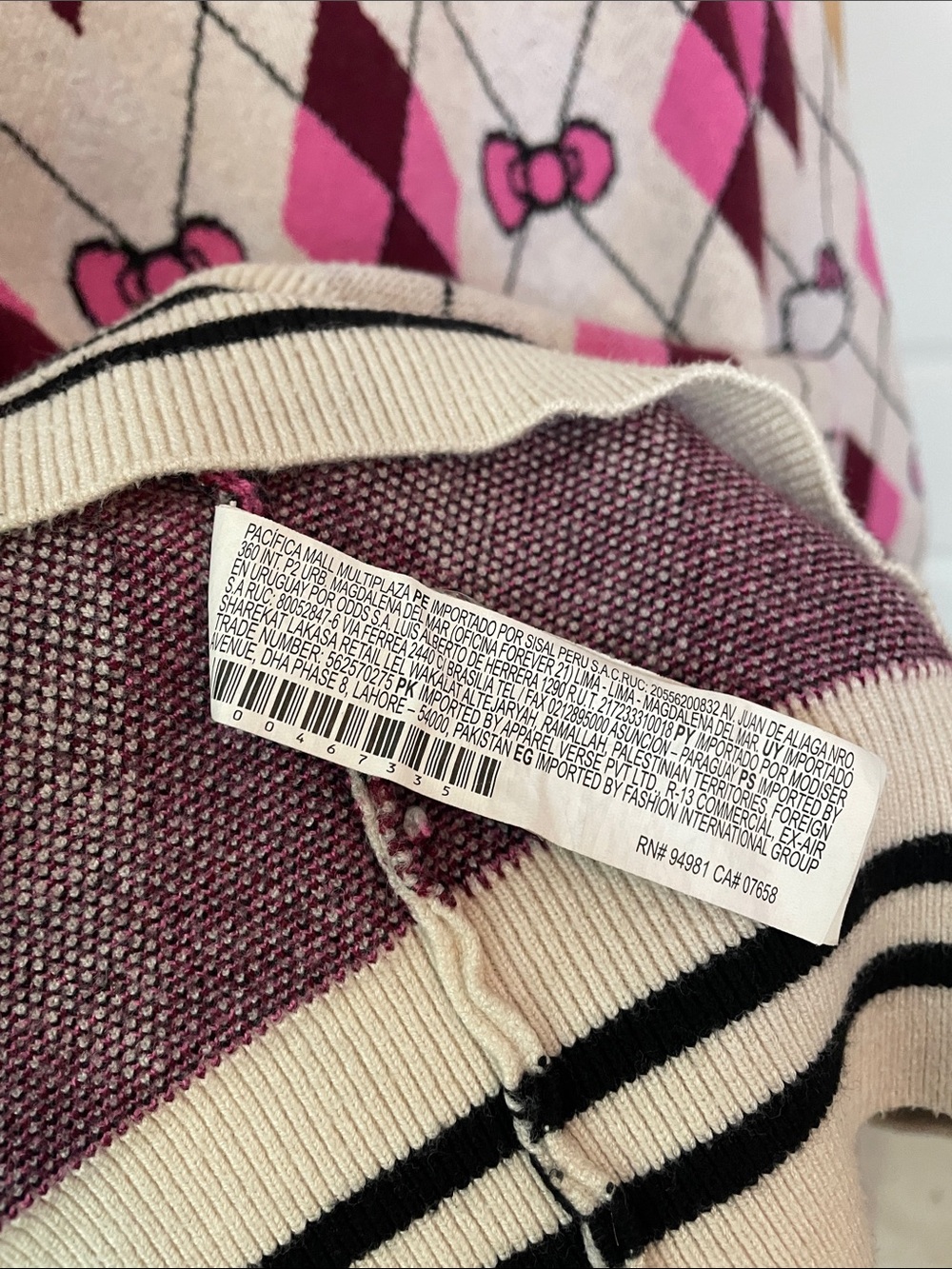 Hello Kitty and Friends x Forever 21 Limited Edition Argyle Cardigan M - Picture 10 of 10